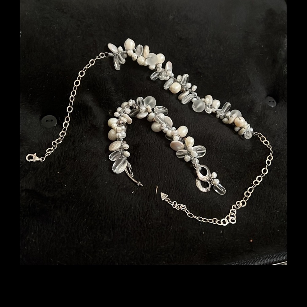 Silpada Silver and White Pearl Necklace